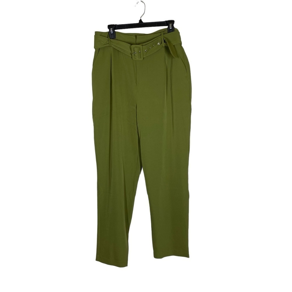Jason Wu Green Belted Pleated Trouser Pant Size 12